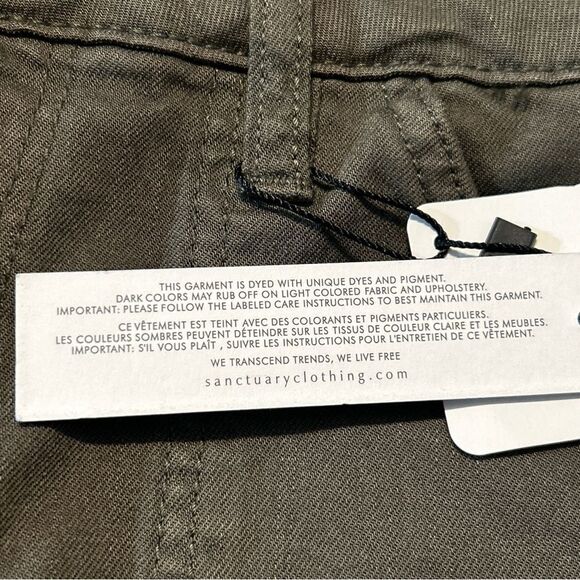 Sanctuary Admiral Skinny Utility Pants Fatigue Olive Green Size 27 - Picture 11 of 12